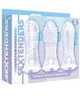 The 9's - Vibrating Sextenders 3 Pack - Nubbed, Contoured, Ribbed