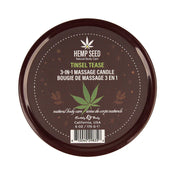 Earthly Body Hemp Seed 3-in-1 Massage Candle Tinsel Tease 6 oz.