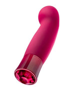 Oh My Gem Classy Rechargeable Silicone Vibrator - Garnet Red