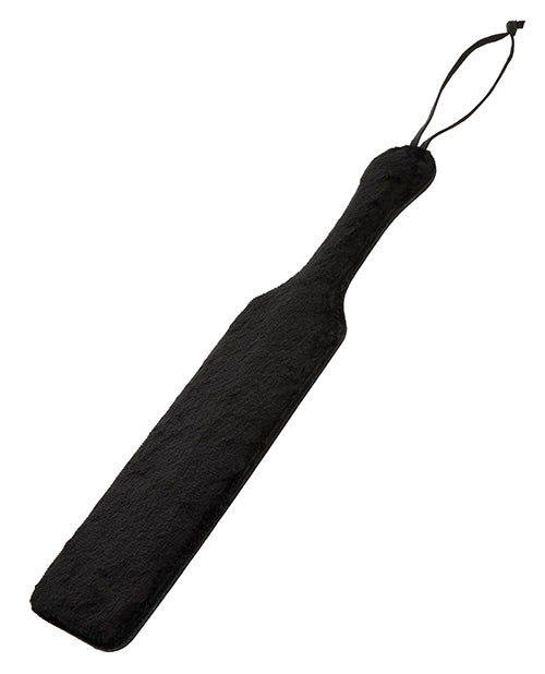 Leather Paddle w/Black Fur