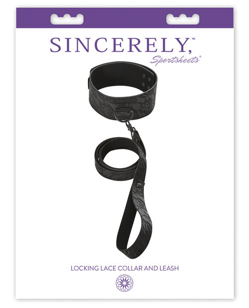 Sportsheets Sincerely Locking Lace Posture Collar & Leash