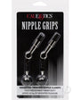 Nipple Grips Weighted Tweezer Nipple Clamps - Silver/Black