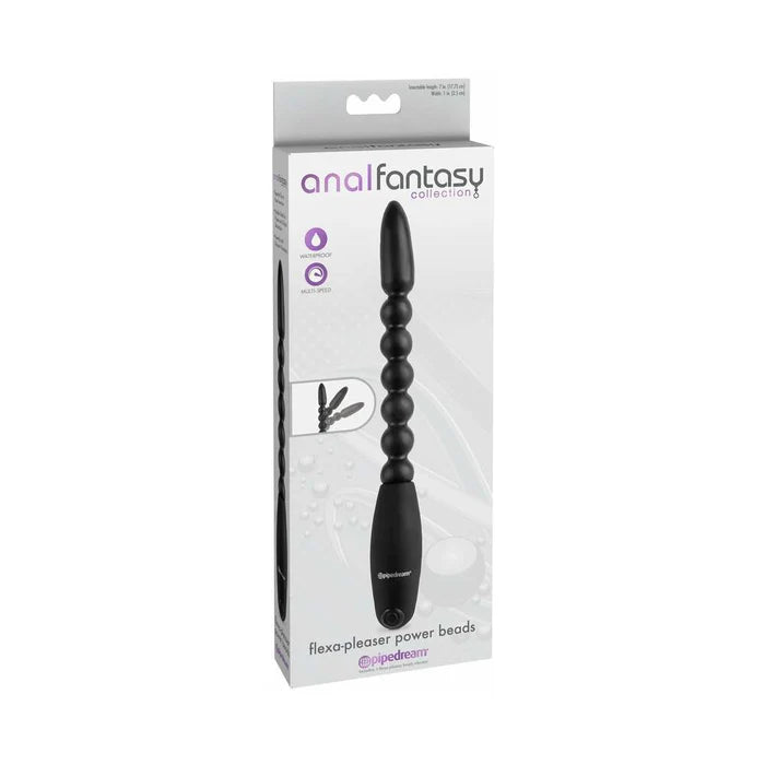 Anal Fantasy Collection Vibrating Bendable Power Beads Black