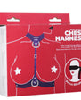 Punishment Body Harness - Purple/Silver