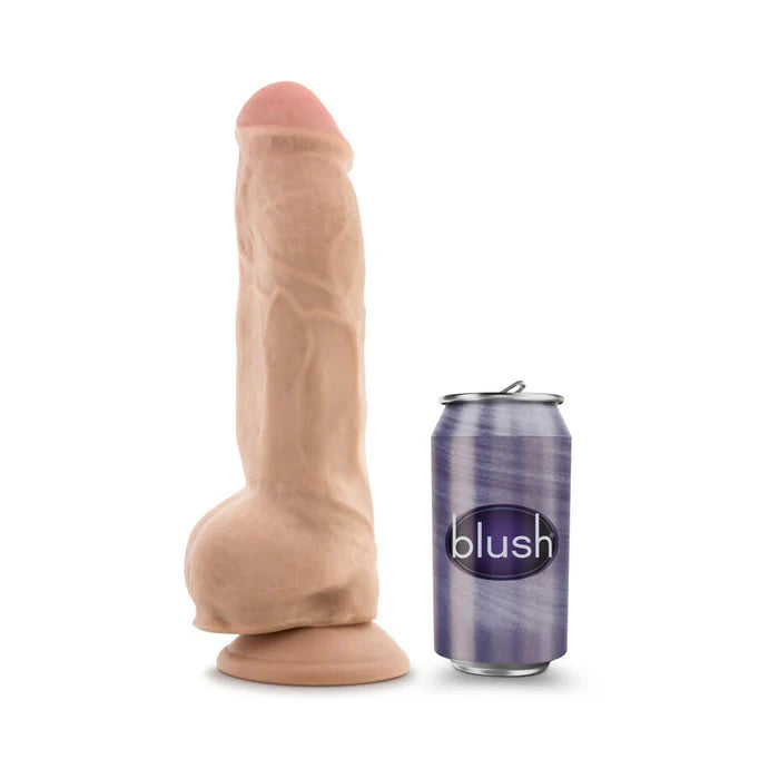 Au Naturel Big Boy 10" Posable Dual Density Dildo w/ Balls Beige