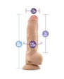 Au Naturel Big Boy 10" Posable Dual Density Dildo w/ Balls Beige