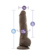 Au Naturel Big Boy 10" Posable Dual Density Dildo w/ Balls Brown