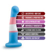 Avant Pride P2 True Blue 6 in. Silicone Dildo