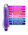 Blush Glow Dicks Molly Color Changing 8 in. Vibrating Dildo Glitter Purple