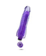 Blush Glow Dicks Molly Color Changing 8 in. Vibrating Dildo Glitter Purple