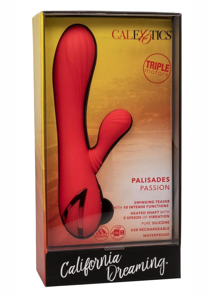 California Dreaming Palisades Passion Rabbit Vibrator - Red