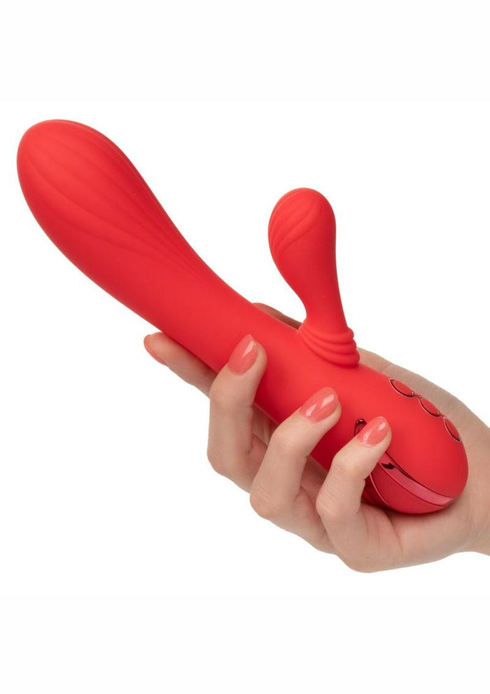 California Dreaming Palisades Passion Rabbit Vibrator - Red