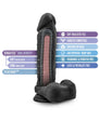 Au Naturel Bold Massive 9" Posable Dual Density Dildo w/ Balls Black