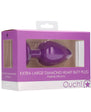 Flexible Diamond Heart Butt Plug Purple Extra Large