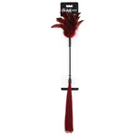 SS Shadow Feather Tickler Dual-Ended Flogger Burgundy