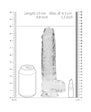 RealRock Crystal Clear Realistic 9 in. Dildo With Balls and Suction Cup Clear