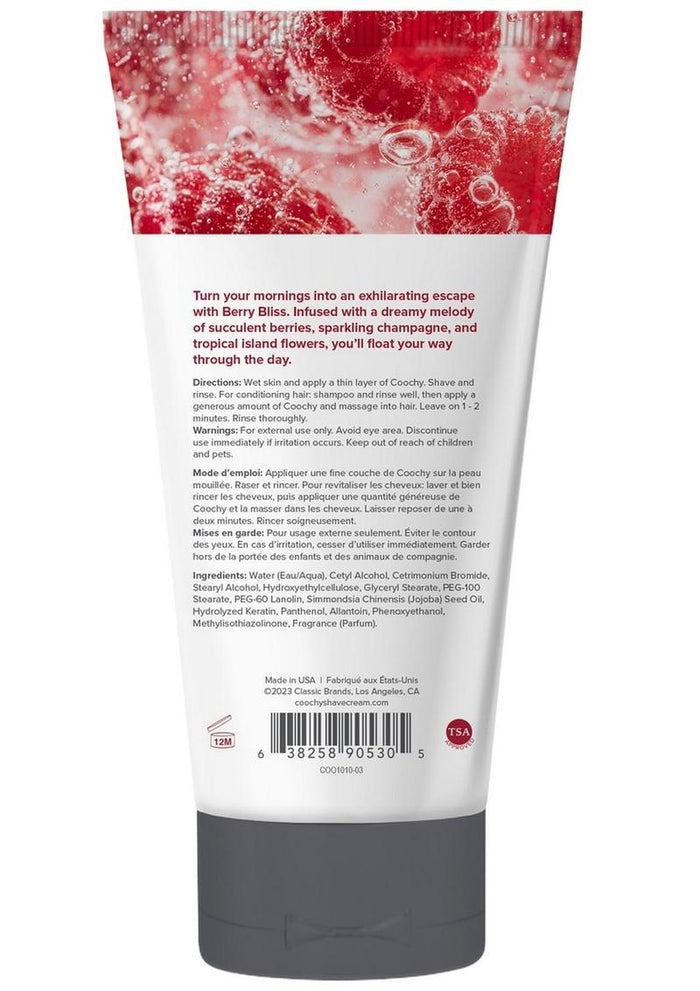 COOCHY Berry Bliss Shave Cream 3.4oz