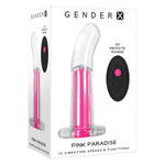 Gender X Pink Paradise Rechargeable RC Vibrating Curved Anal Plug Clear/Pink