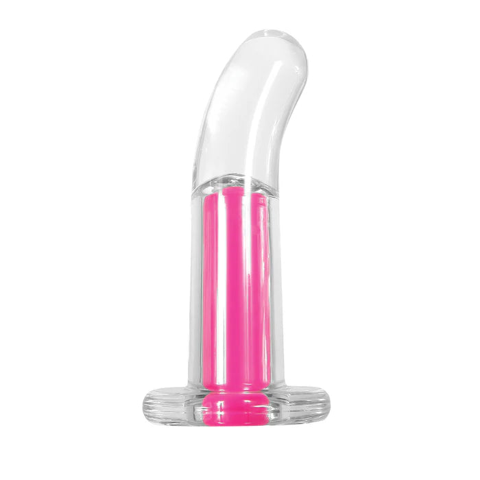 Gender X Pink Paradise Rechargeable RC Vibrating Curved Anal Plug Clear/Pink