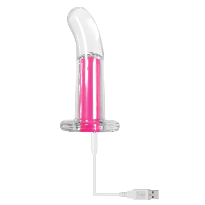 Gender X Pink Paradise Rechargeable RC Vibrating Curved Anal Plug Clear/Pink