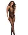 Dreamgirl Fishnet Bodystocking With Knitted Teddy Design Black OS