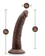 Au Naturel Jack 7 in. Posable Dual Density Dildo Brown