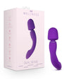 Wellness Dual Sense Rechargeable Silicone Dual Ended G-Spot & Wand Vibrator Purple