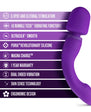 Wellness Dual Sense Rechargeable Silicone Dual Ended G-Spot & Wand Vibrator Purple