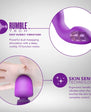 Wellness Dual Sense Rechargeable Silicone Dual Ended G-Spot & Wand Vibrator Purple