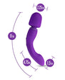 Wellness Dual Sense Rechargeable Silicone Dual Ended G-Spot & Wand Vibrator Purple