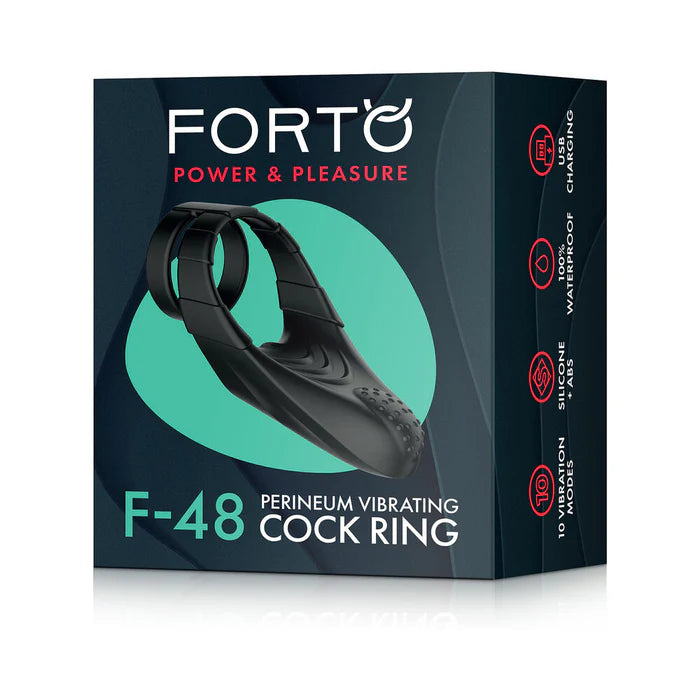 Forto F-48 Perineum Vibrating Double Cockring Black