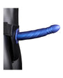 Ouch! Twisted 8 in. Hollow Strap-On Metallic Blue