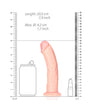 RealRock Realistic 7 in. Curved Dildo With Suction Cup