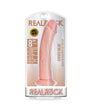 RealRock Realistic 8 in. Curved Dildo With Suction Cup Beige