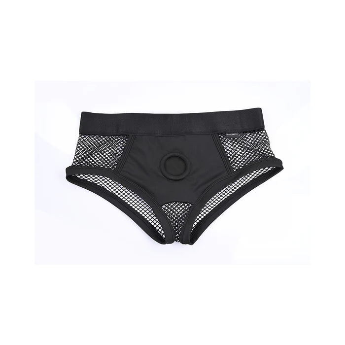 Sportsheets Em.Ex. Fit Harness Fishnet Blk Asst Sizes