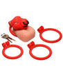 Master Series Bull Chastity Cage - Red
