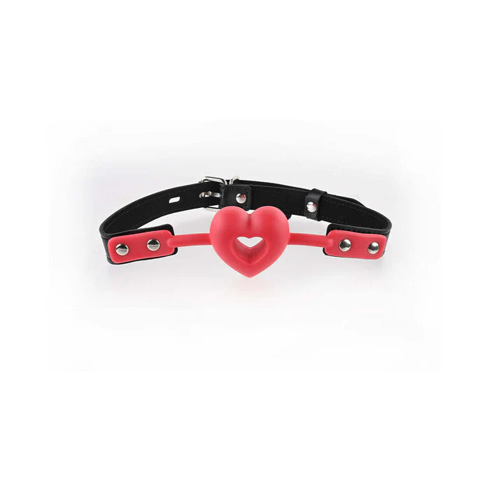 SS Amor Breathable Heart-Shaped Ball Gag Red