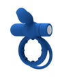 Forto Pointer Vibrating Dual C-Ring w/ External Stimulator Blue