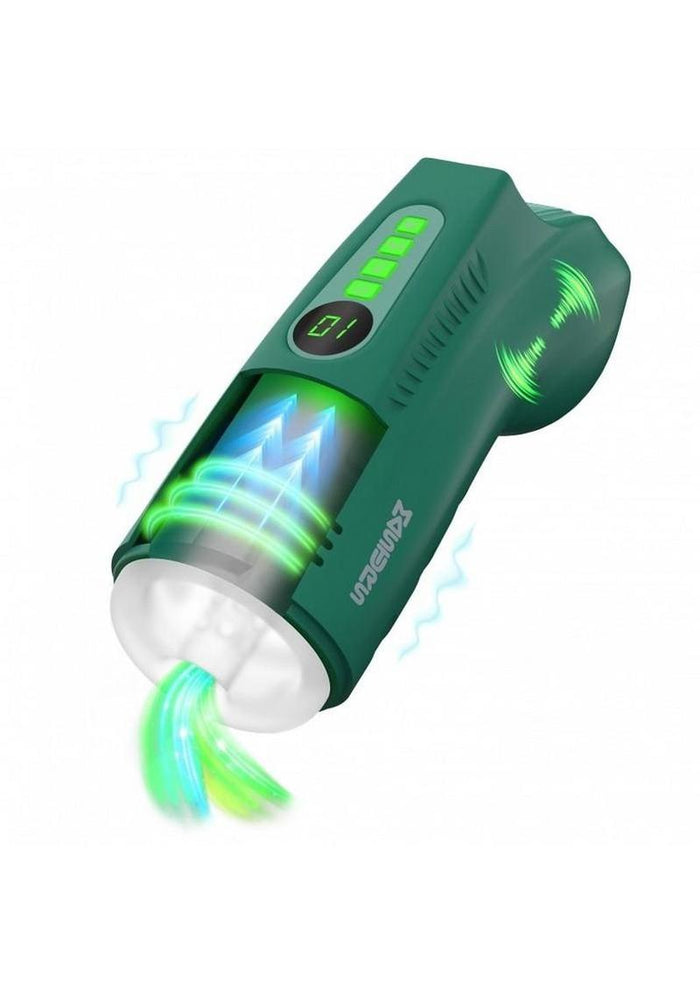Masturs Ayla Forest Warrior Rechargeable Multi Function Masturbator - Green