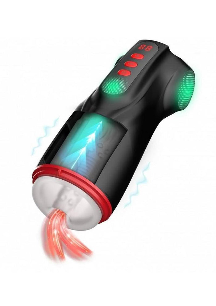 Masturs Raven Shadow Sinner Rechargeable Multi Function Masturbator - Black
