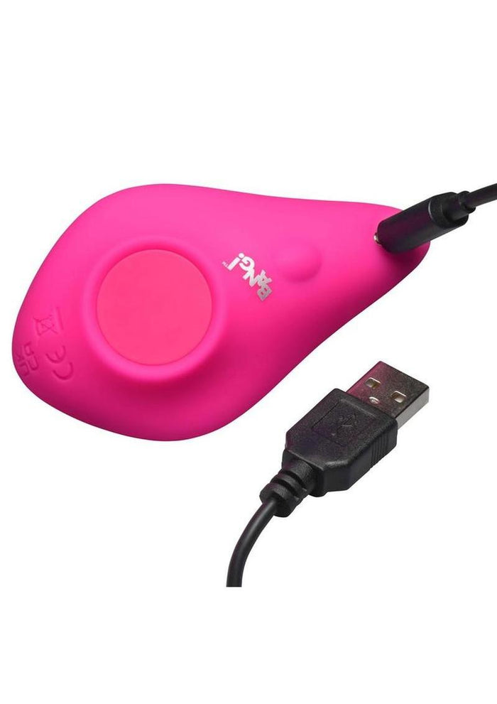 Bang! Silicone Rechargeable Panty Vibe with Remote Control - Pink