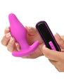 Bang! Vibrating Rechargeable Butt Plug w/ Digital Remote Purple