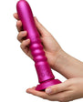 Romp Jiggle Rechargeable Silicone Thrusting Vibrating Dildo with Suction Cup - Pink