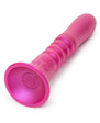 Romp Jiggle Rechargeable Silicone Thrusting Vibrating Dildo with Suction Cup - Pink