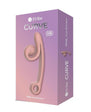 SVibe Snail CURVE Rechargeable Silicone Vibrator with Clitoral Stimulator - Peach