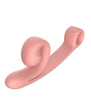 SVibe Snail CURVE Rechargeable Silicone Vibrator with Clitoral Stimulator - Peach