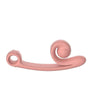 SVibe Snail CURVE Rechargeable Silicone Vibrator with Clitoral Stimulator - Peach