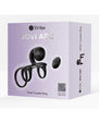 SVibe Snail JOVI Arc Rechargeable Silicone Couples Triple Cock Ring with Remote Control - Noir Haze
