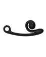 SVibe Snail CURVE Rechargeable Silicone Vibrator with Clitoral Stimulator - Black