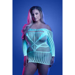 Fantasy Lingerie Glow Ascension GITD Seamless Long Sleeve Dress QS